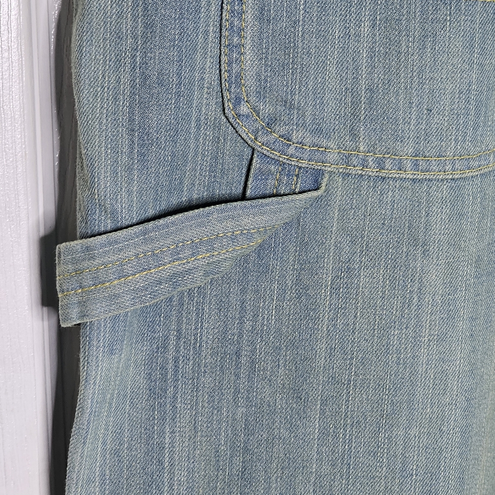Dropped Crotch Oversized Baggy Blue Denim Overalls - Picture 12 of 15